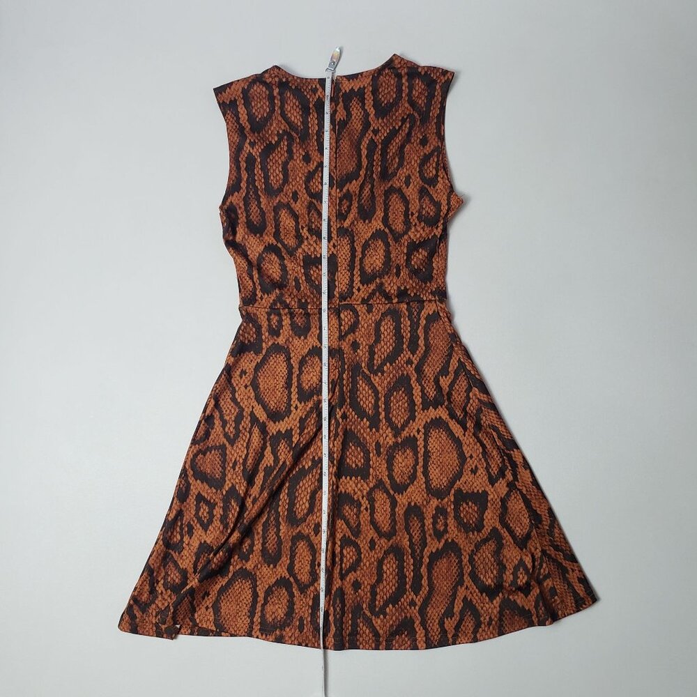 WeWoreWhat Muscle Tank Mini Dress Snake Print XS Cider A-Line Fitted Crewneck - Picture 8 of 16